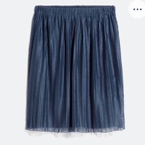 Sade New York Navy blue pleated skirt sheer pleated outer layer, like new Medium